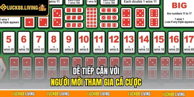 Dễ tiếp cận với người mới tham gia cá cược 